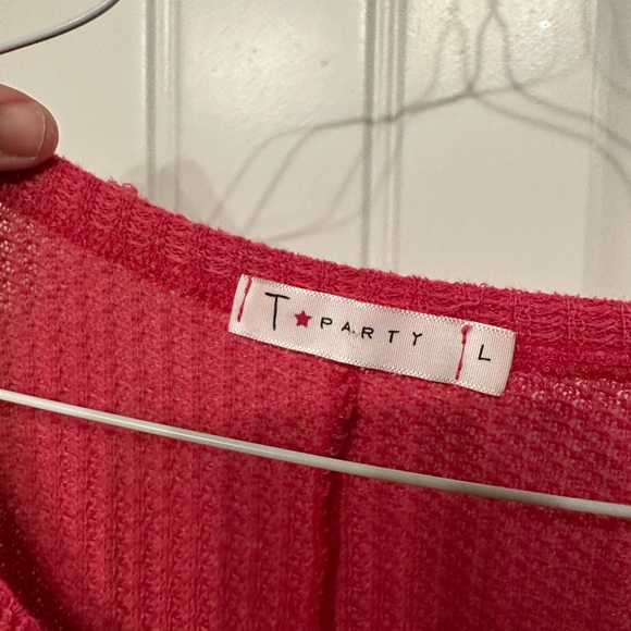 T Party waffle knit long sleeve tunic - Picture 3 of 5